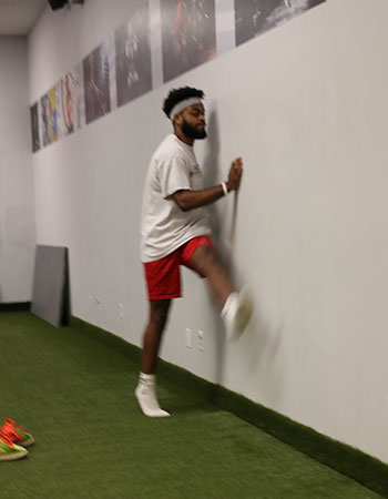 Wall Exercises during Woodmere Personal Training session