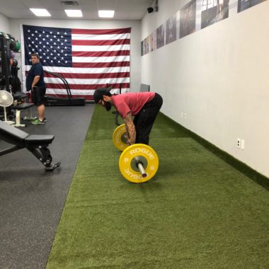 A participant in the strength training (LIFT) program.